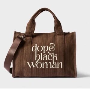 Dope Black Woman Brown Tote Bag -